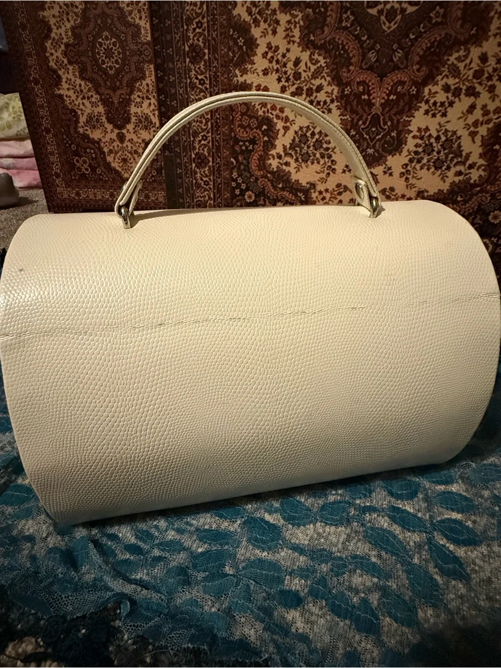 Rowallan White and Brown Jewelry Organizer Case